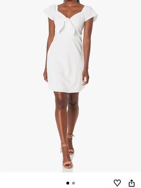 Nine West White Tie-Front Mini Dress